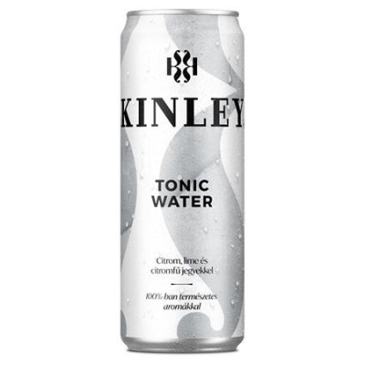 Üdítőital, szénsavas, 0,25 l, dobozos, KINLEY, tonic-citromfű